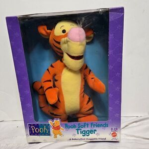 NEW VINTAGE 90s Pooh soft friends Tigger plush‎ stuffed animal Mattel